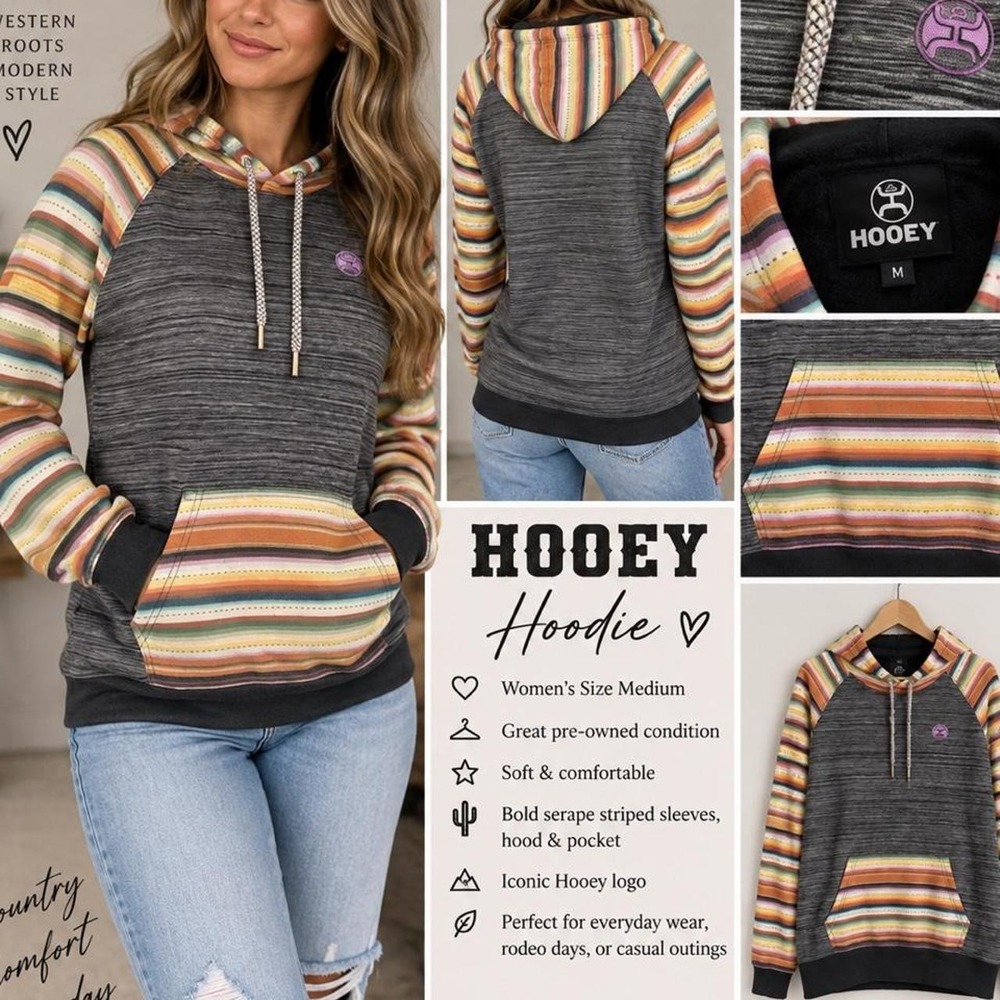 🤠 Hooey Serape Stripe Hoodie Hooey